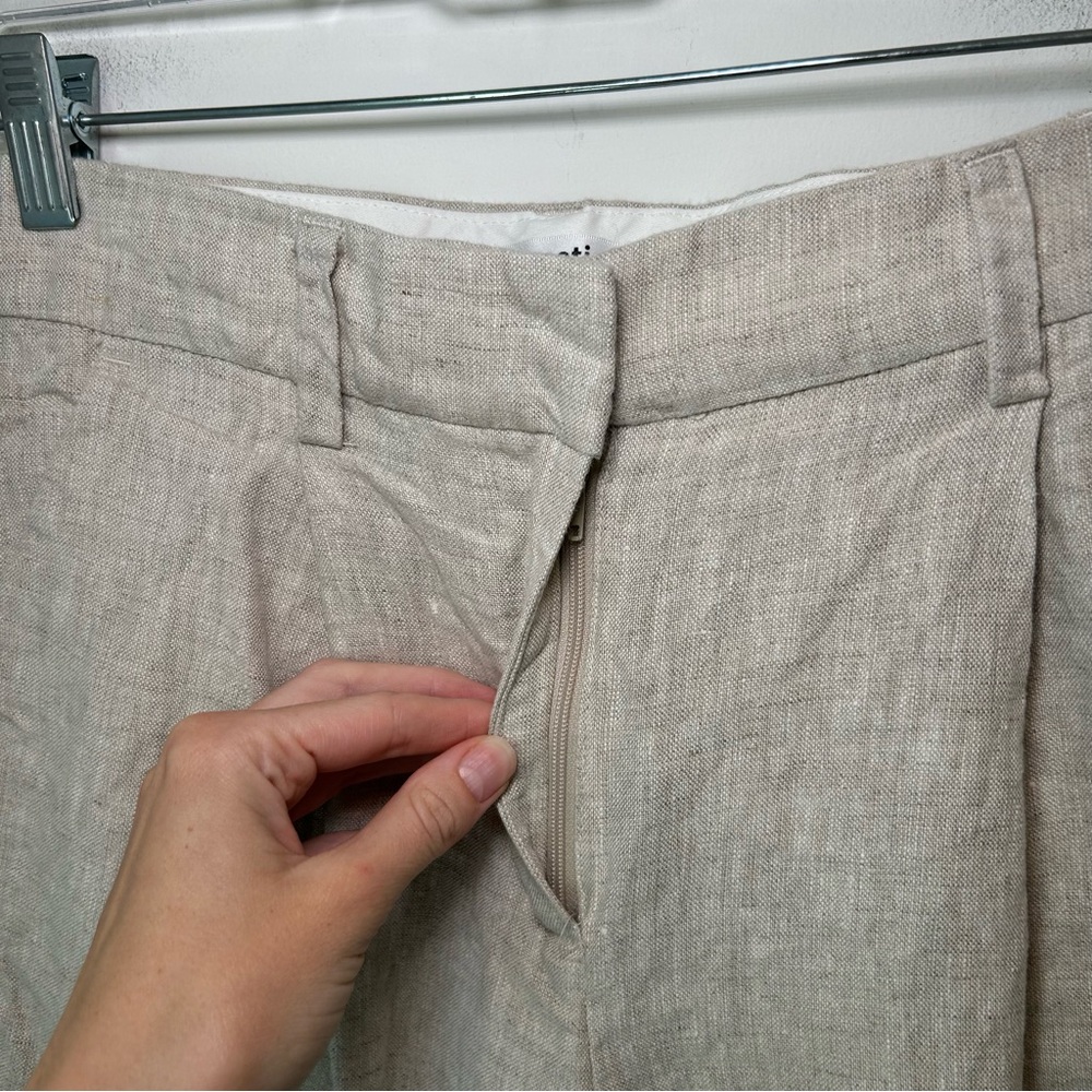Reformation 100% Linen Pants Oatmeal Size 0 - Picture 4 of 15